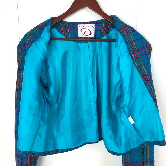 DONCASTER vintage cropped blazer 80's size 10 - Picture 3 of 7